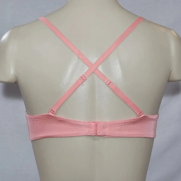 36B Lily Of France Extreme Lacy Looks Lined UW Bra Peach NWT - Picture 4 of 5